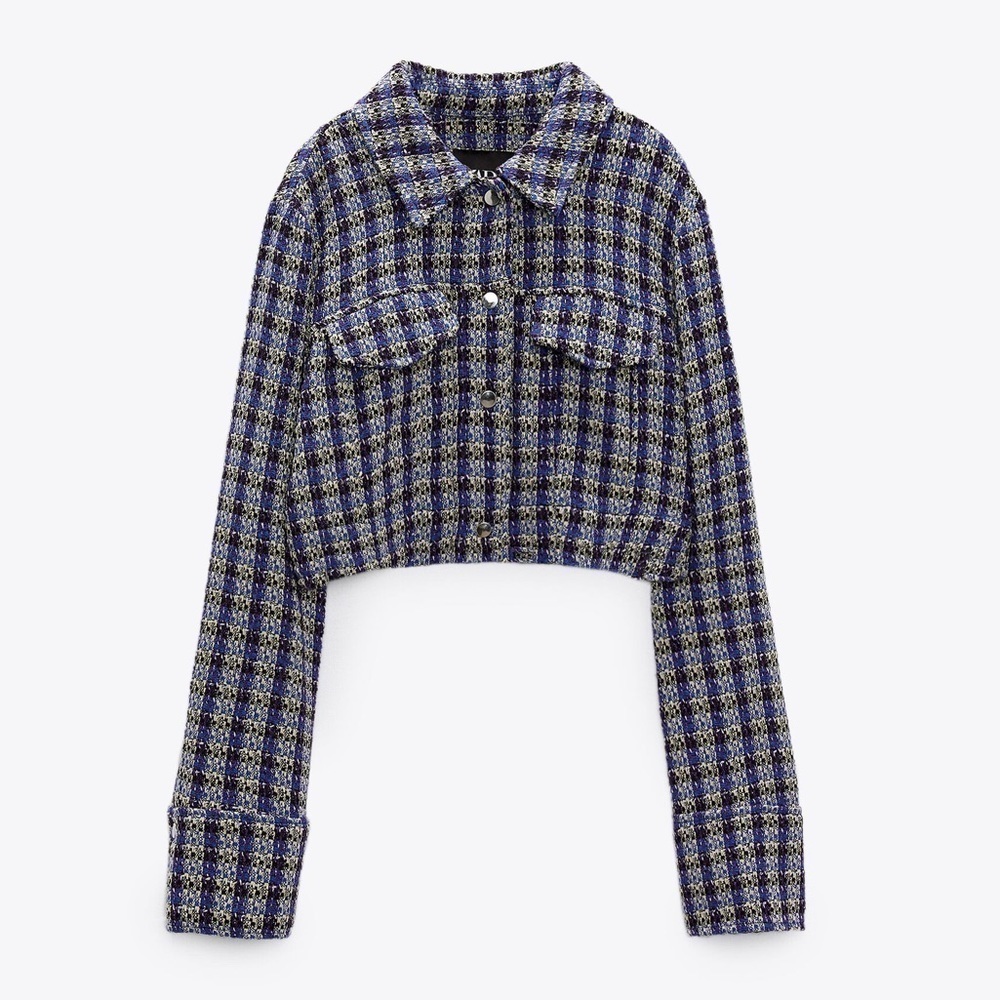 ZARA TEXTURED CROPPED JACKET